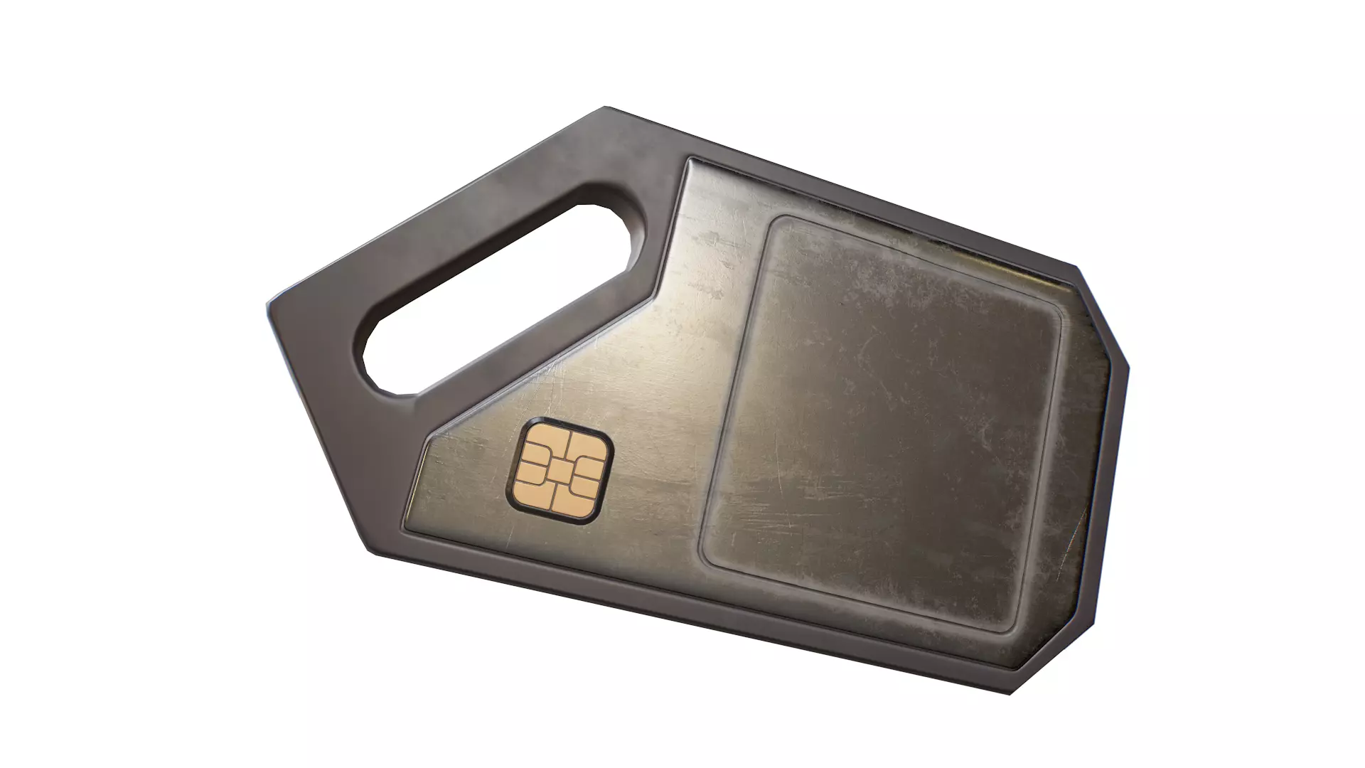 Sci-fi Tag Low-poly 3D model_2