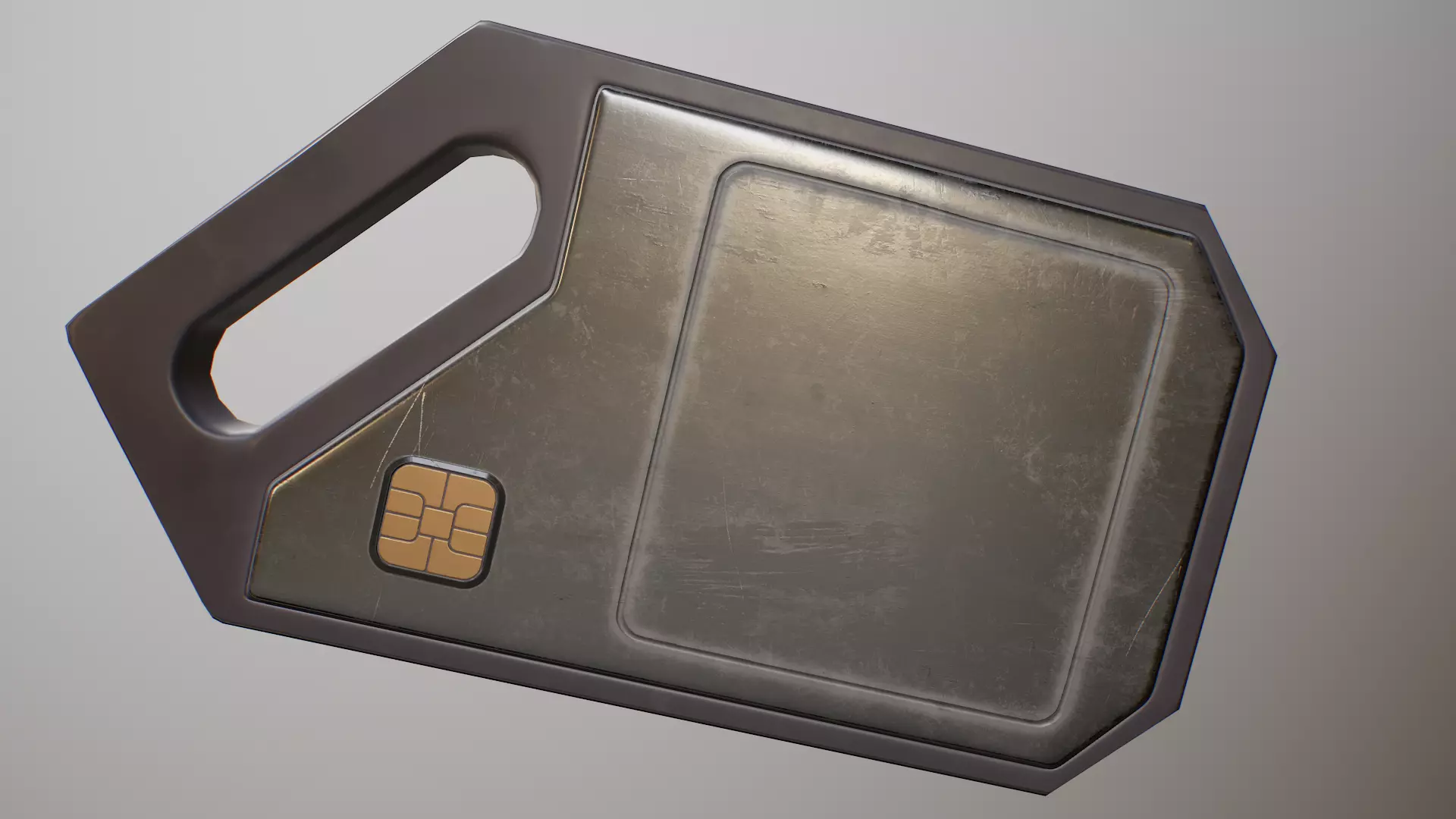 Sci-fi Tag Low-poly 3D model_12