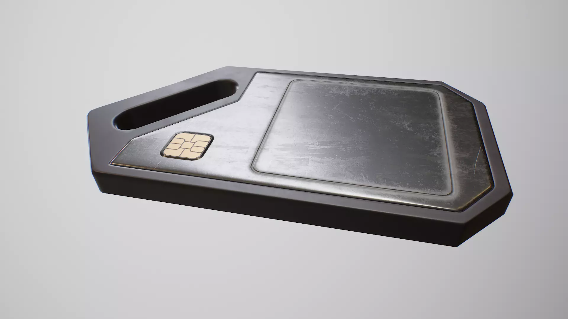 Sci-fi Tag Low-poly 3D model_6