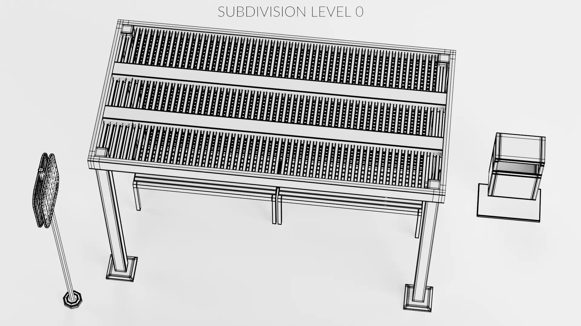 -Bus Stop V1- Low-poly 3D model_13