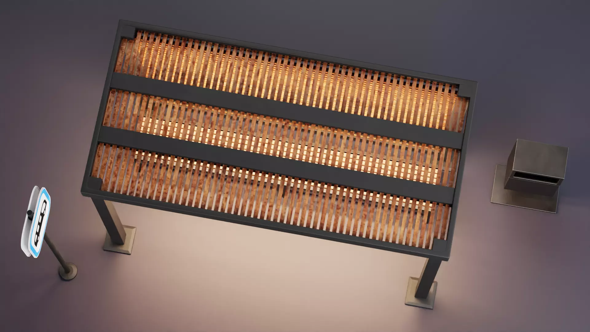 -Bus Stop V1- Low-poly 3D model_6