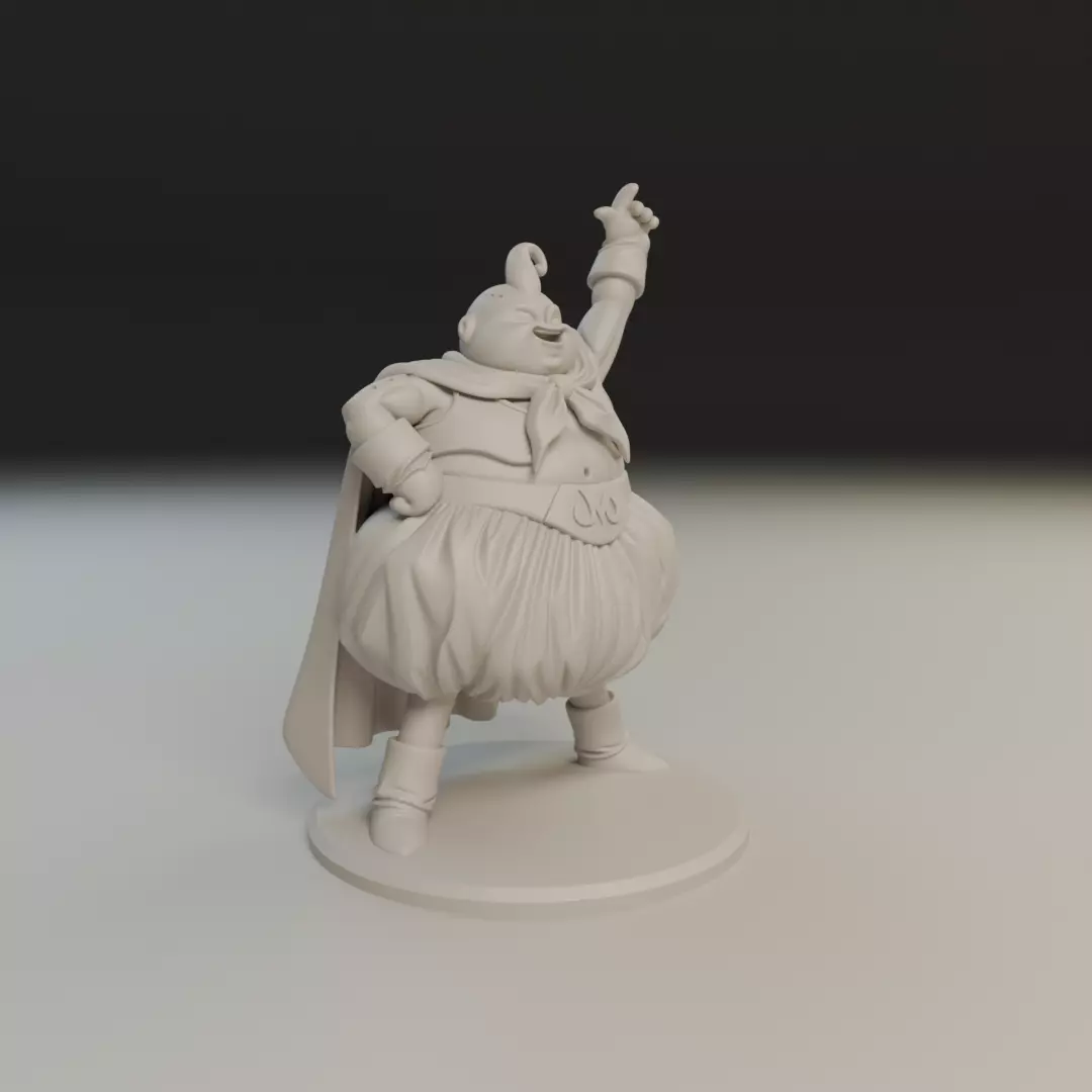 fat majin boo 3D print model_11