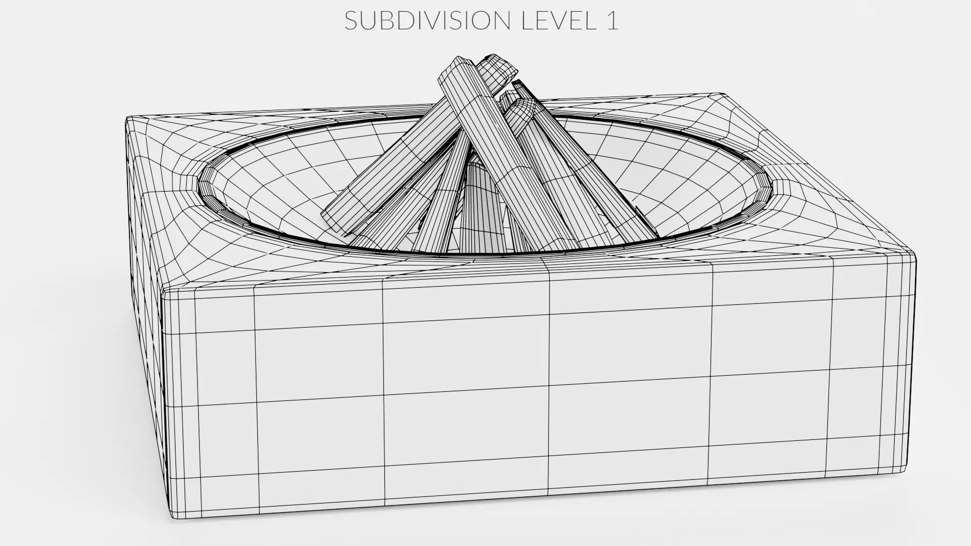 -Fire Pit V2- Low-poly 3D model_8