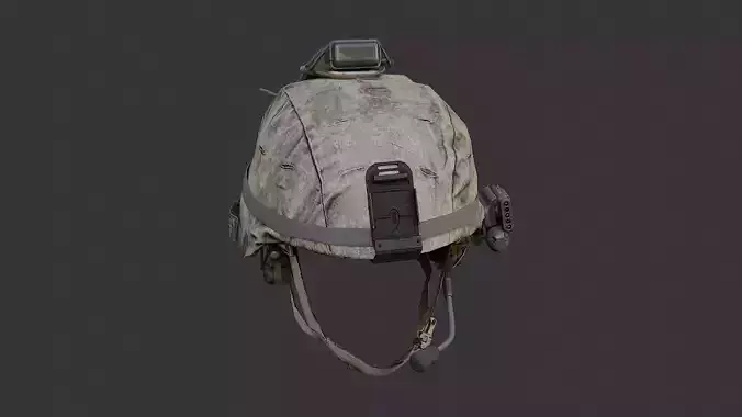 Usmc Tactical Helmet with Headset and IR Patch