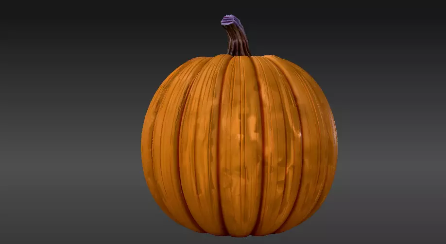 Jack-o -Lantern Stylized Pumpkin Sculpture 3D Model Printable 3D print model_10