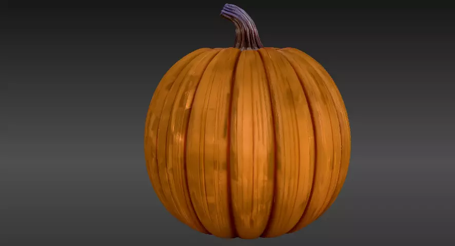 Jack-o -Lantern Stylized Pumpkin Sculpture 3D Model Printable 3D print model_9