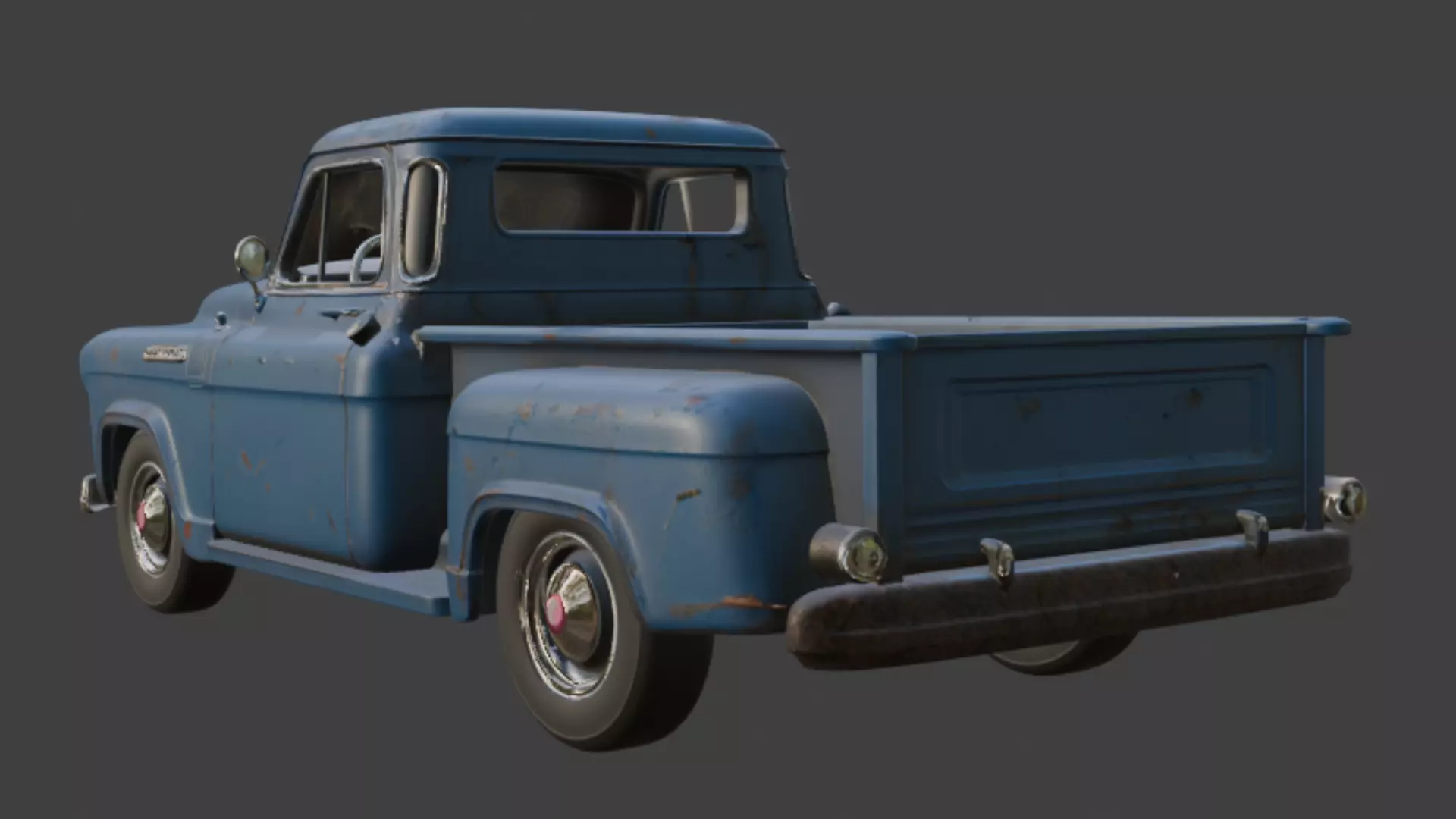 Old Pickup Truck 3D Model 3D model_2