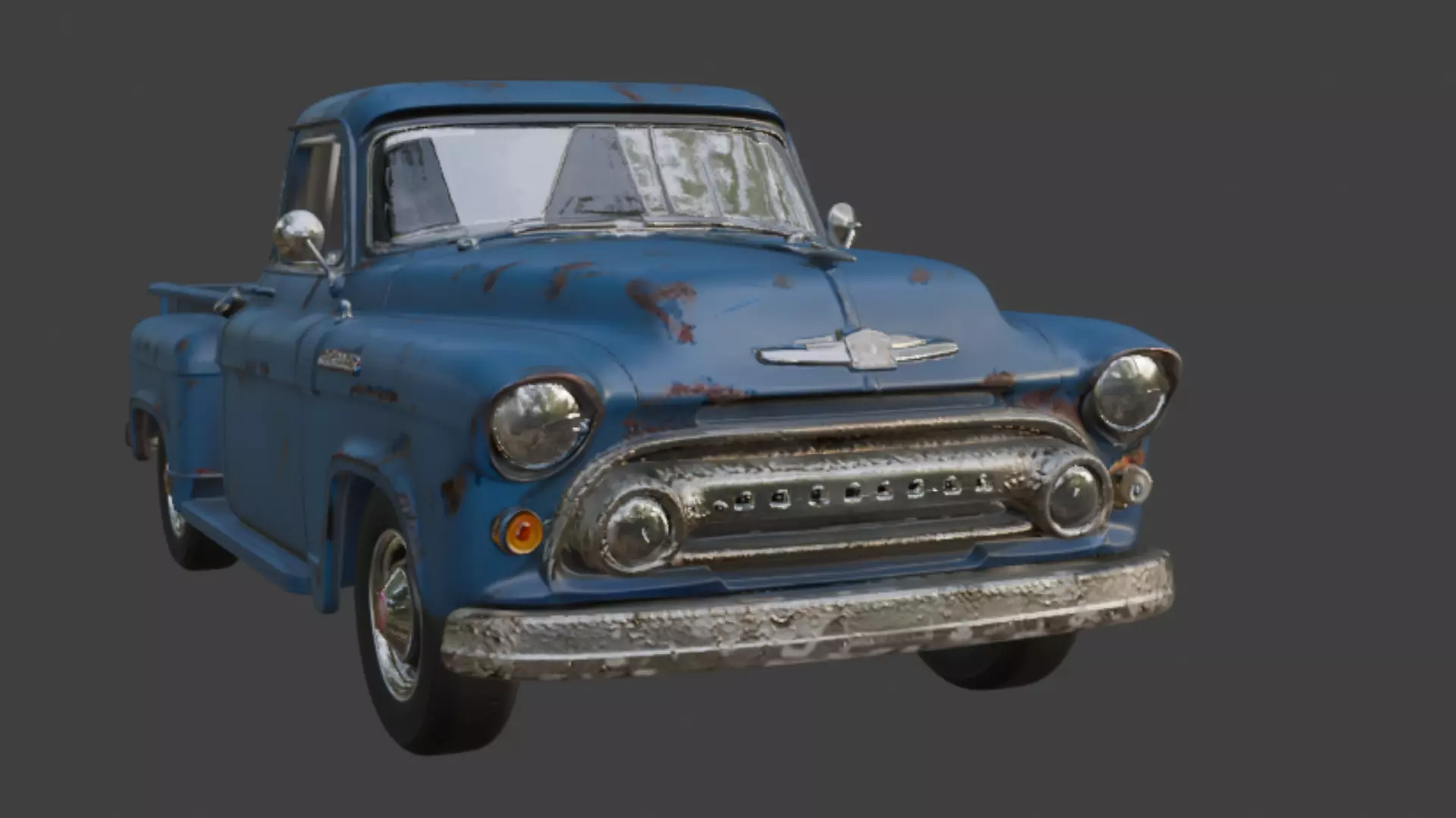 Old Pickup Truck 3D Model 3D model_5