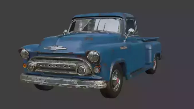 Old Pickup Truck 3D Model