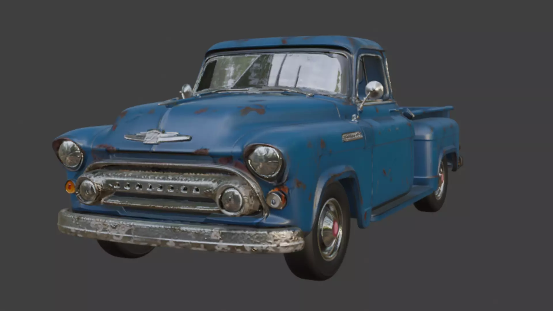 Old Pickup Truck 3D Model 3D model_0
