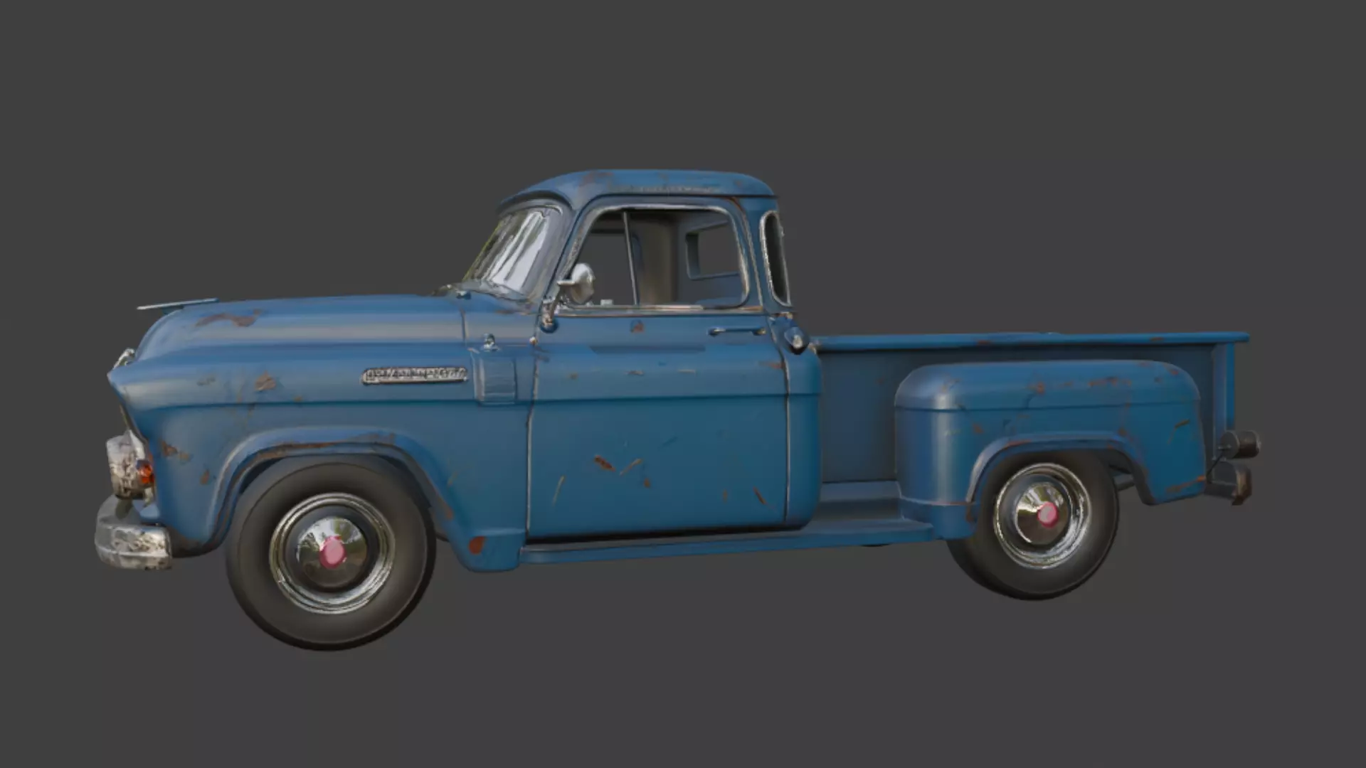 Old Pickup Truck 3D Model 3D model_1