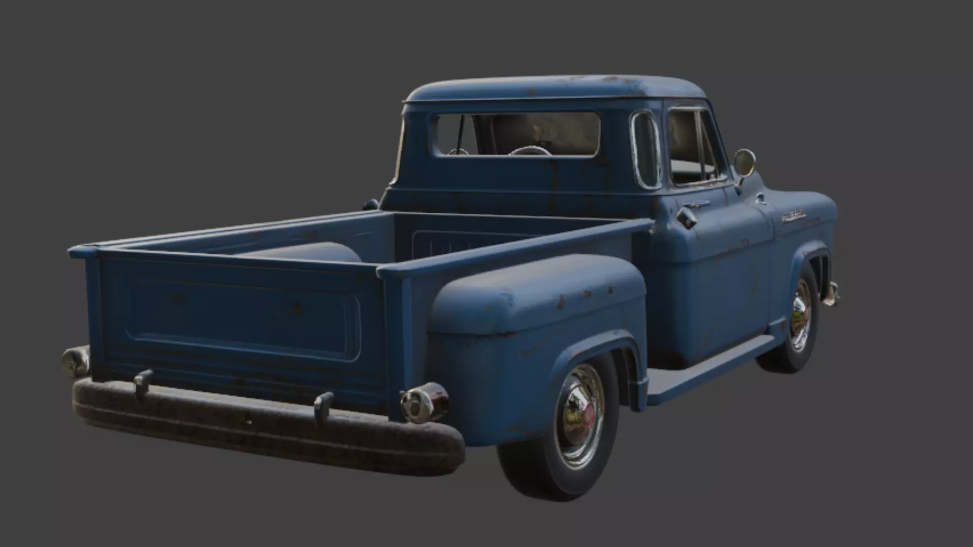 Old Pickup Truck 3D Model 3D model_3