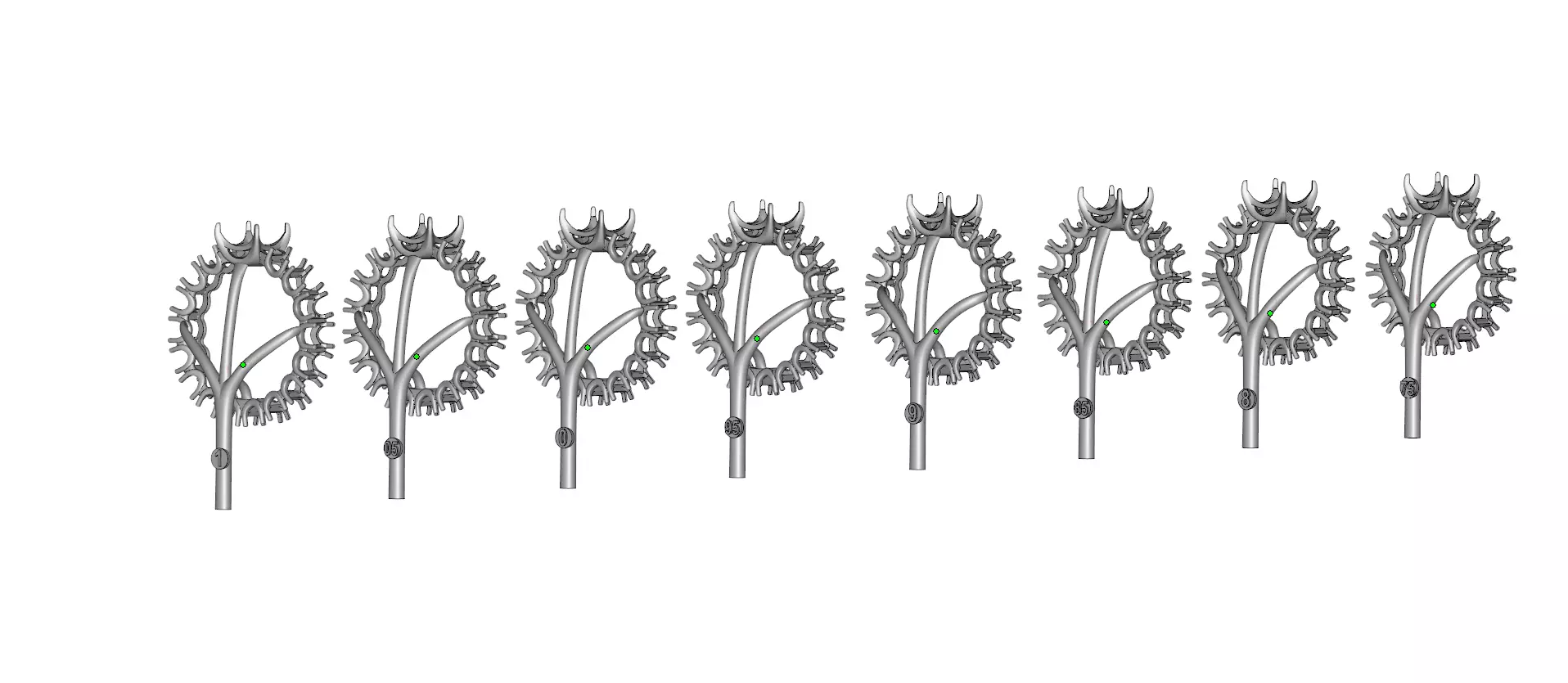 Ring with Round Center Stone and Princess-Cut Side Stones 3D print model_5