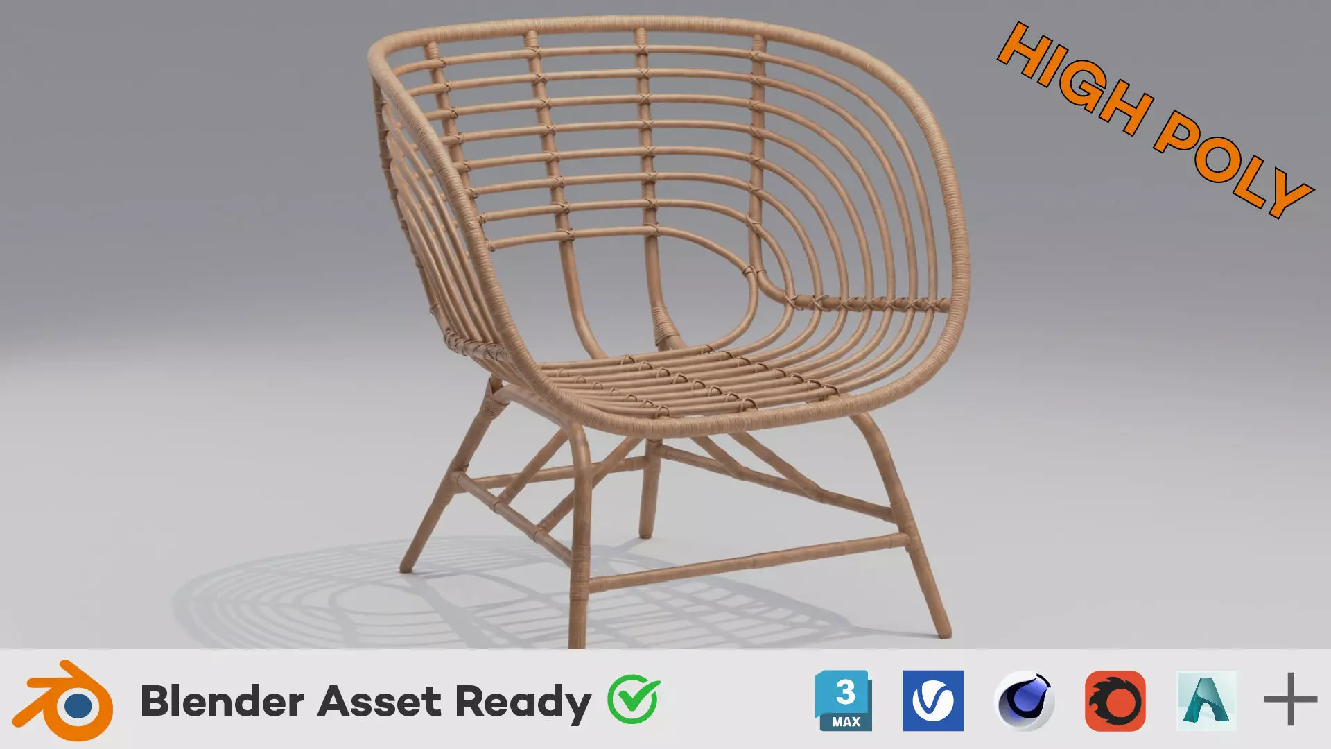 BUSKBO Ratan Armchair 3D model