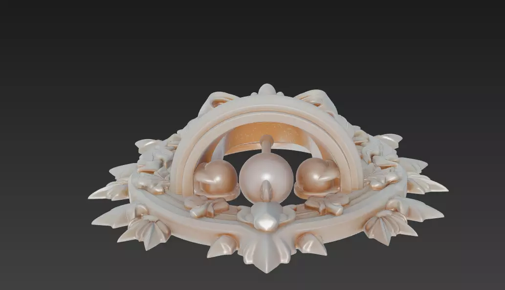 Floral Bell Ornament - Stylized Christmas 3D Model 3D print model_3