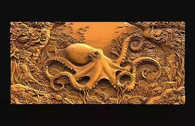 Octopus CNC STL model 3D print model