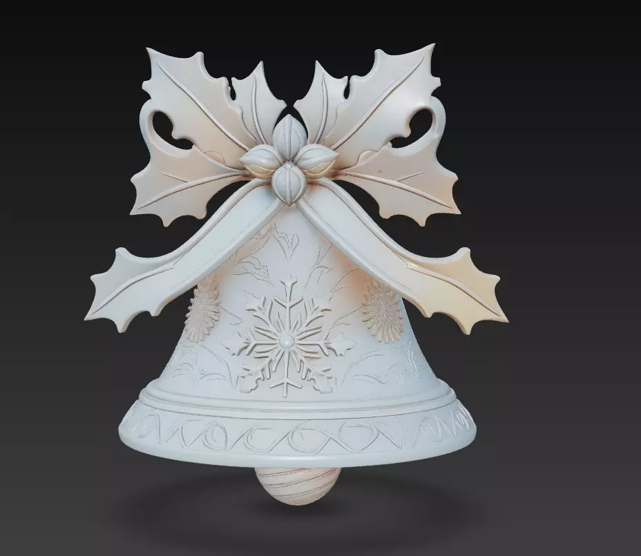 Deluxe Bell Ornament - Stylized Christmas 3D Model 3D print model