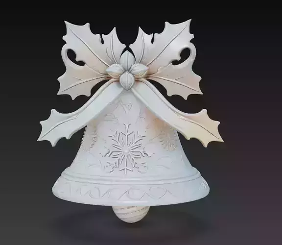 Deluxe Bell Ornament - Stylized Christmas 3D Model