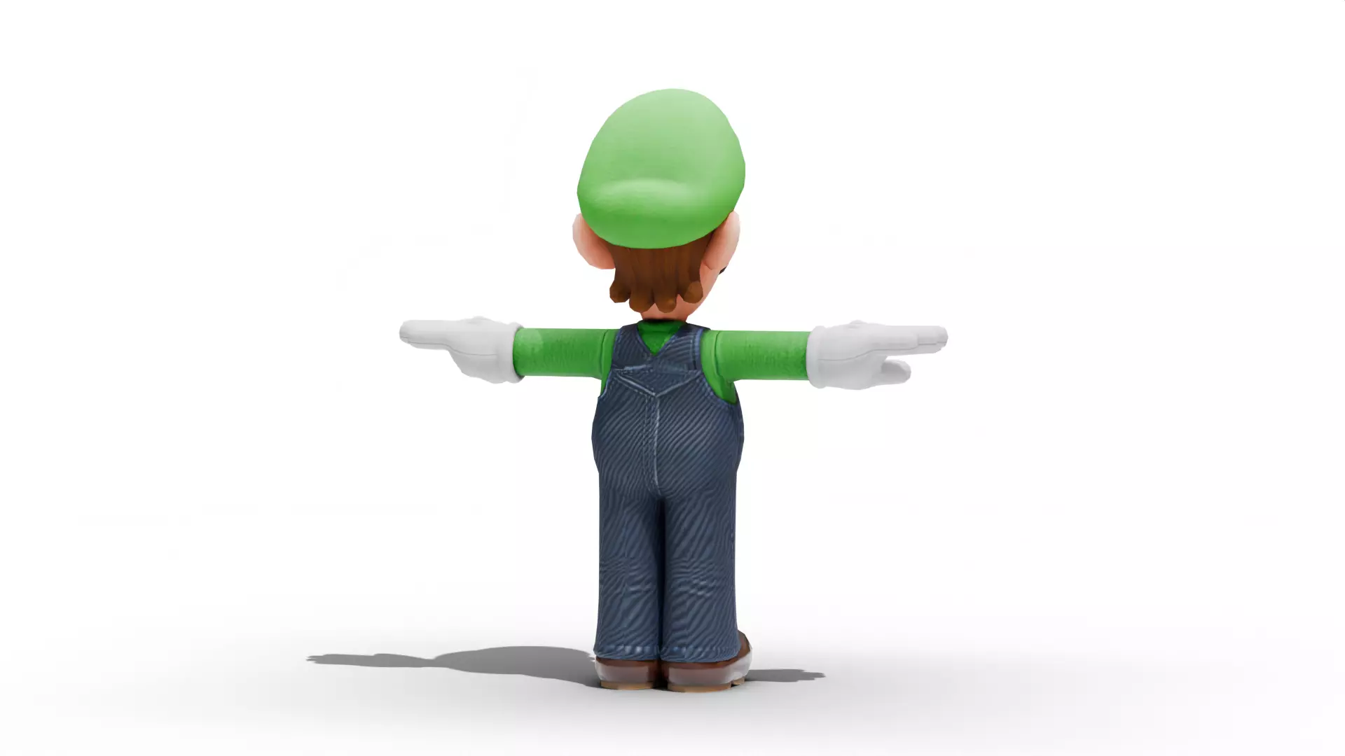 Luigi - Mario Low-poly 3D model_3