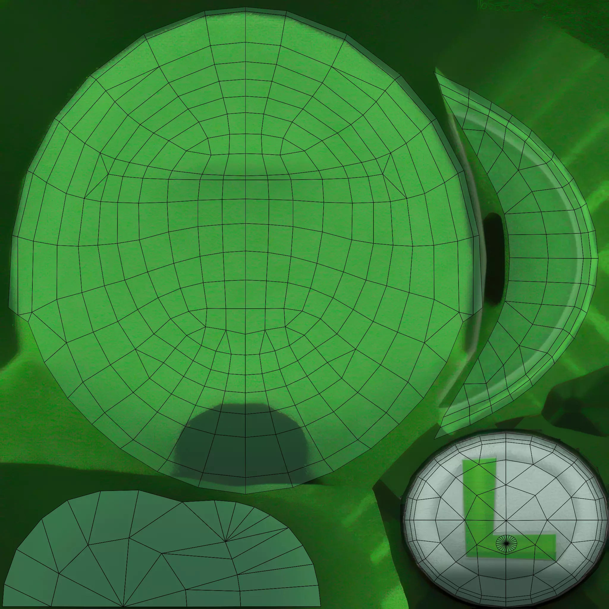 Luigi - Mario Low-poly 3D model_8