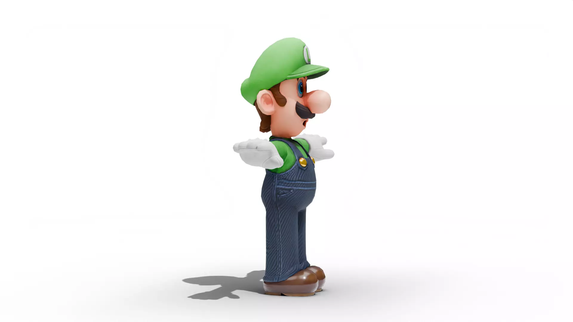 Luigi - Mario Low-poly 3D model_4