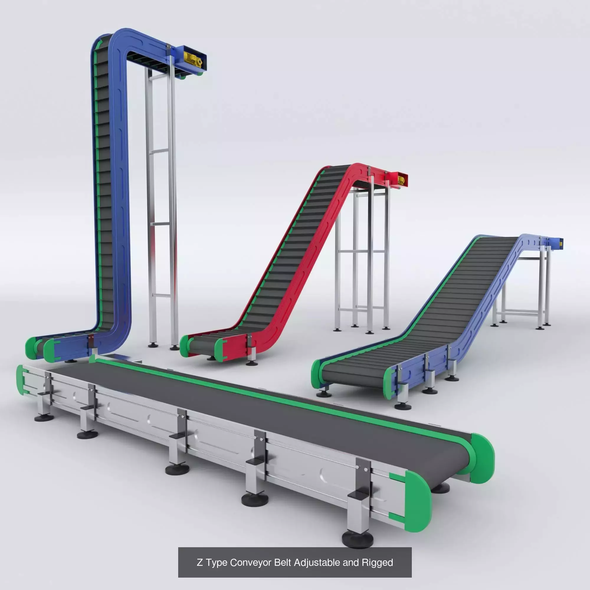 Factory Production Conveyors 3D Model Collection_3