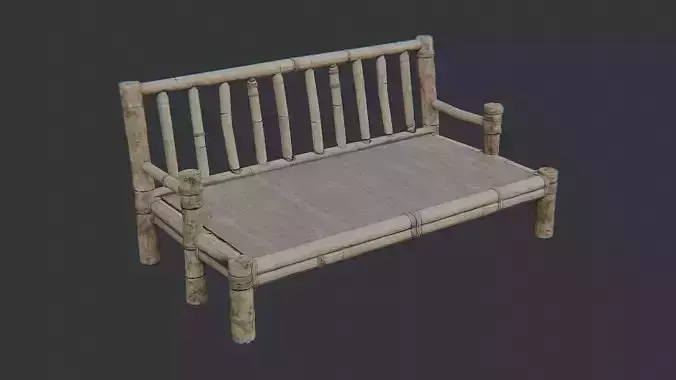 Bamboo Daybed Outdoor Bench