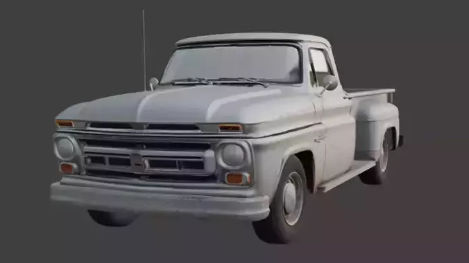 Old Pickup Truck 3D Model 3D model