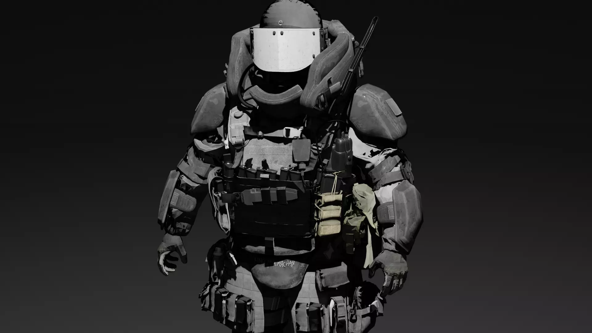 Heavy Juggernaut Game Ready - Low Poly Model Low-poly 3D model_6