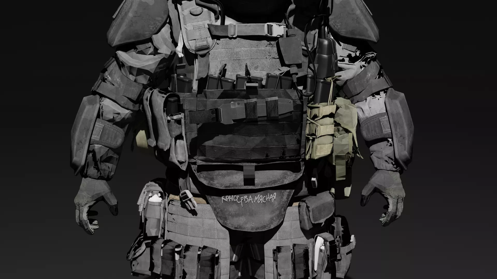 Heavy Juggernaut Game Ready - Low Poly Model Low-poly 3D model_2