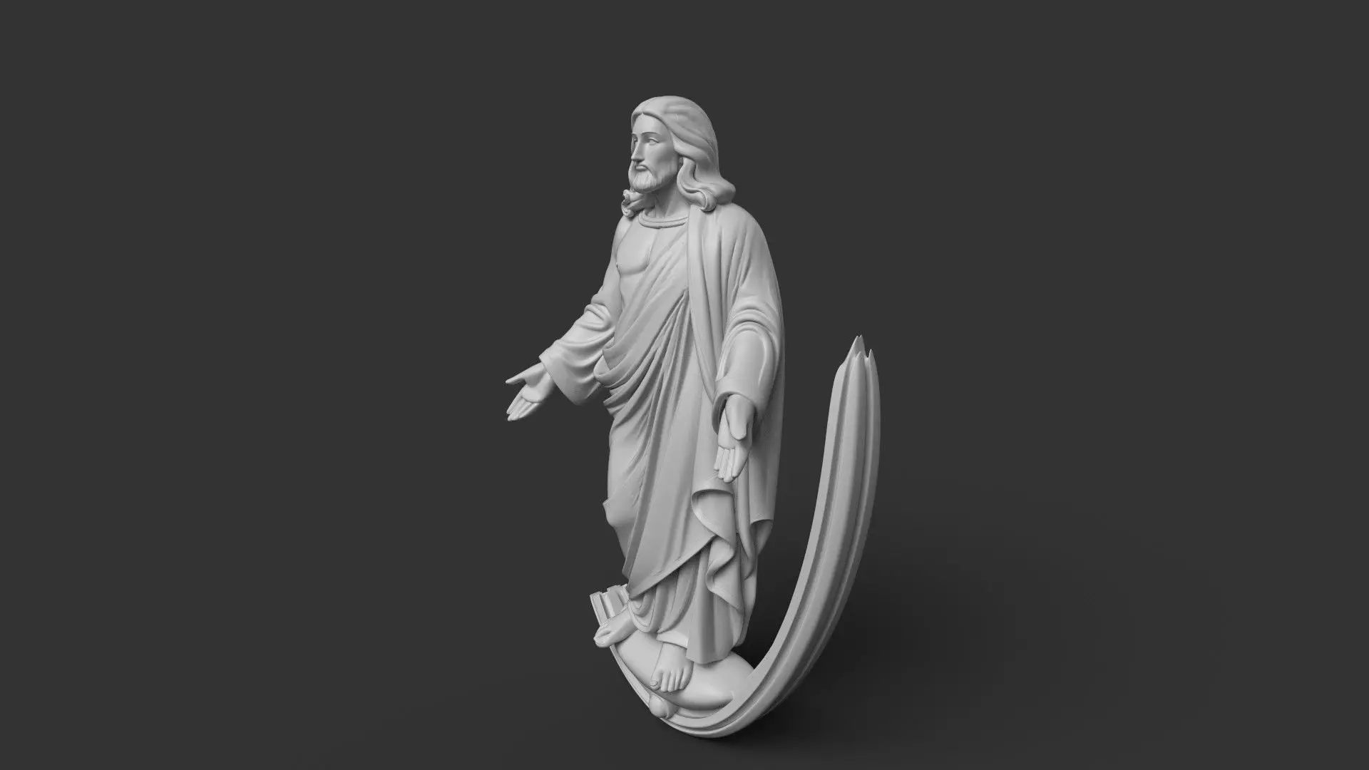 Jesus Christ 3D Statue - Standing Savior Figure 3D print model_3