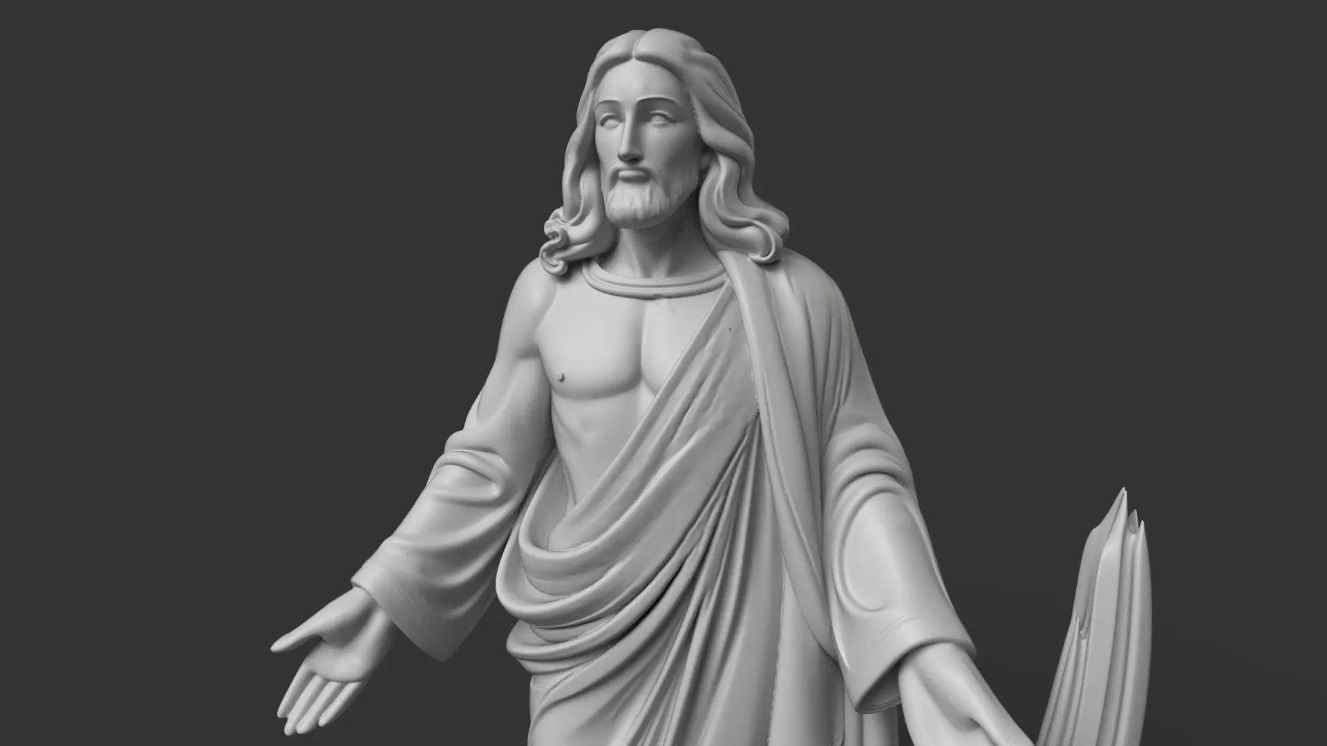 Jesus Christ 3D Statue - Standing Savior Figure 3D print model_2