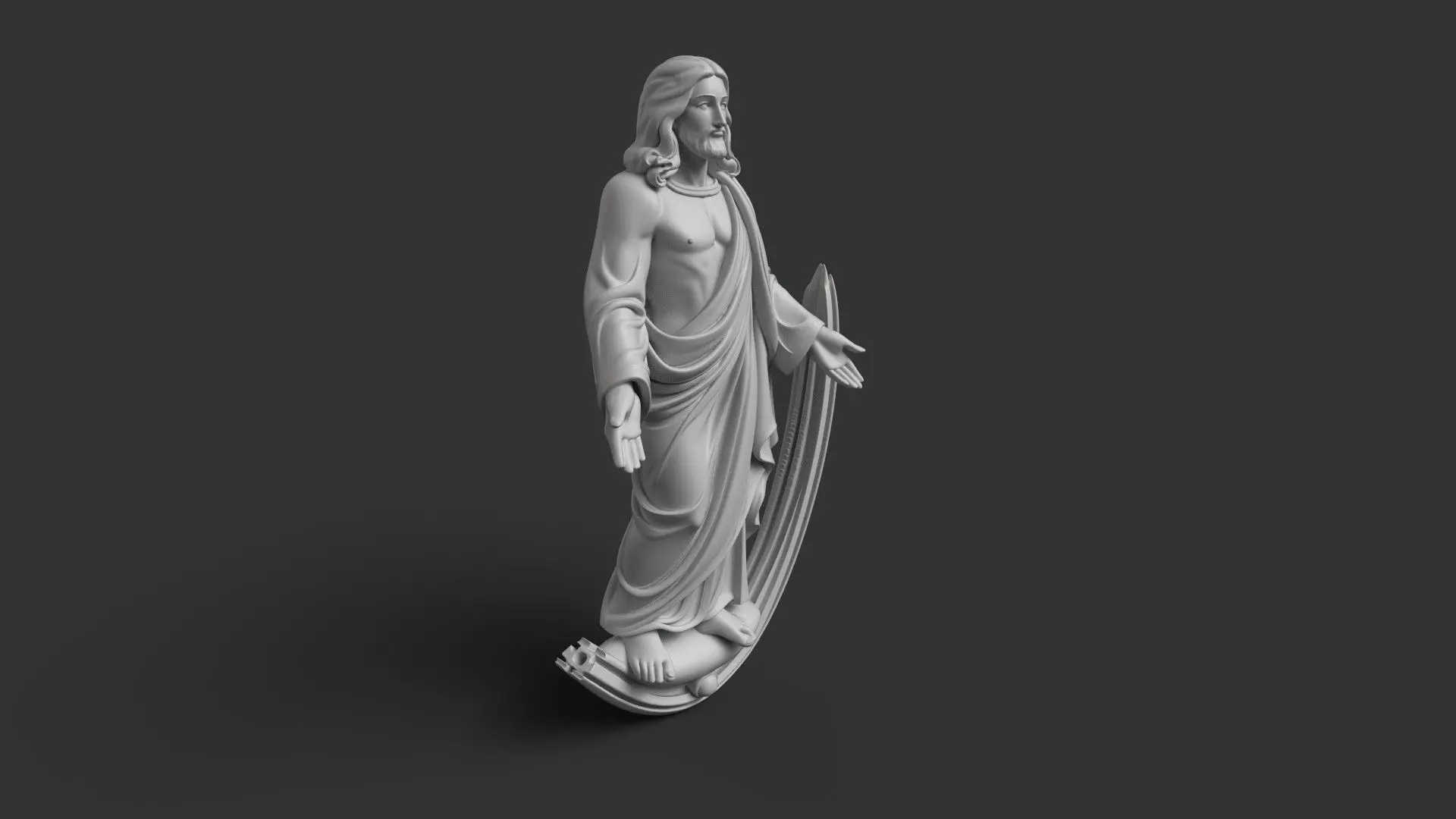 Jesus Christ 3D Statue - Standing Savior Figure 3D print model_6