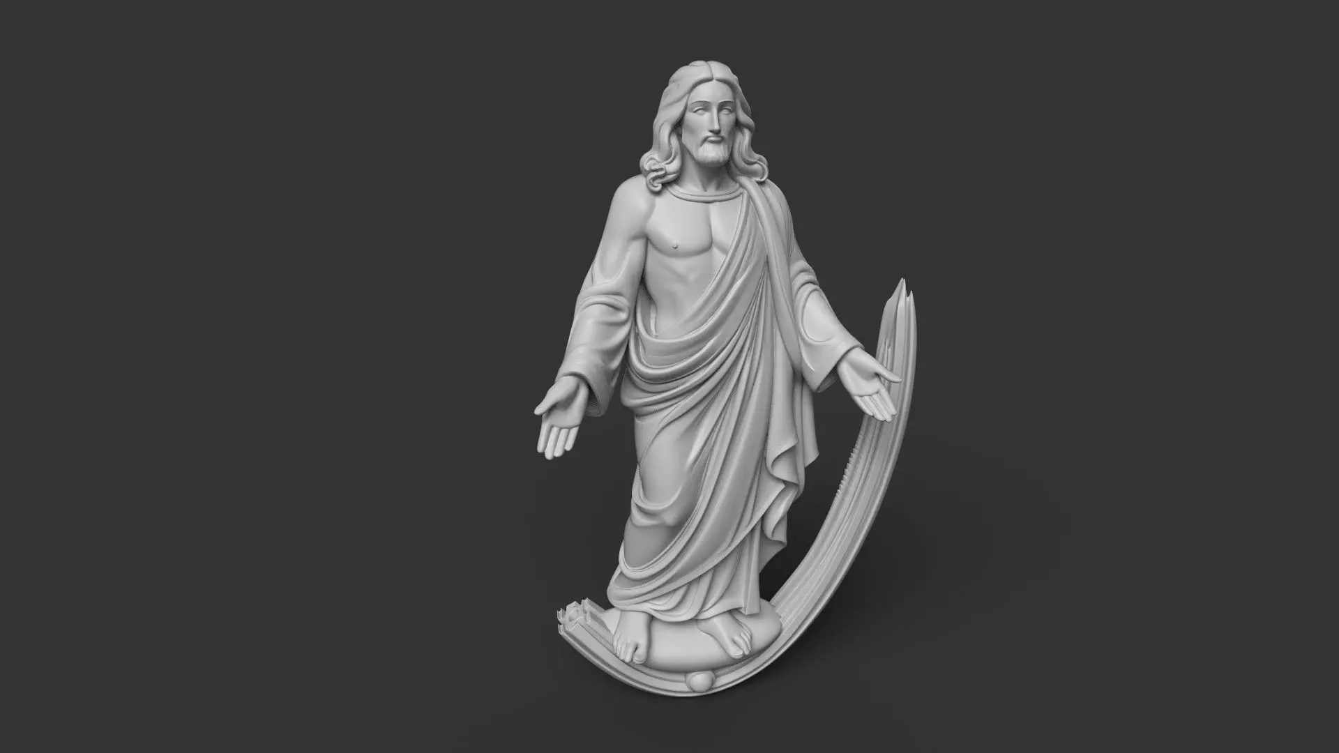 Jesus Christ 3D Statue - Standing Savior Figure 3D print model_1