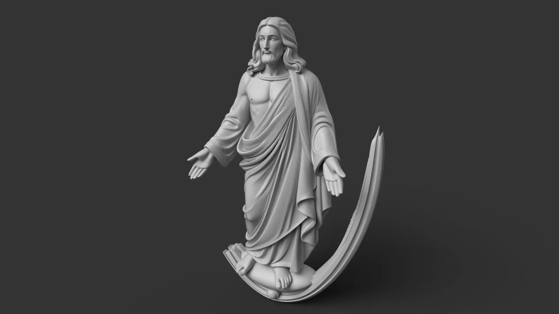 Jesus Christ 3D Statue - Standing Savior Figure 3D print model_0