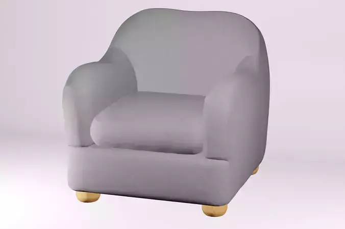 Accent chair round arm