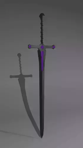 Low Poly Dark Fantasy Sword