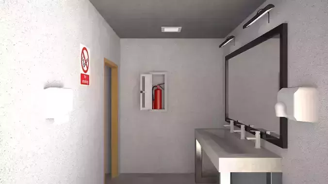 Container Changing Room 3D model 3