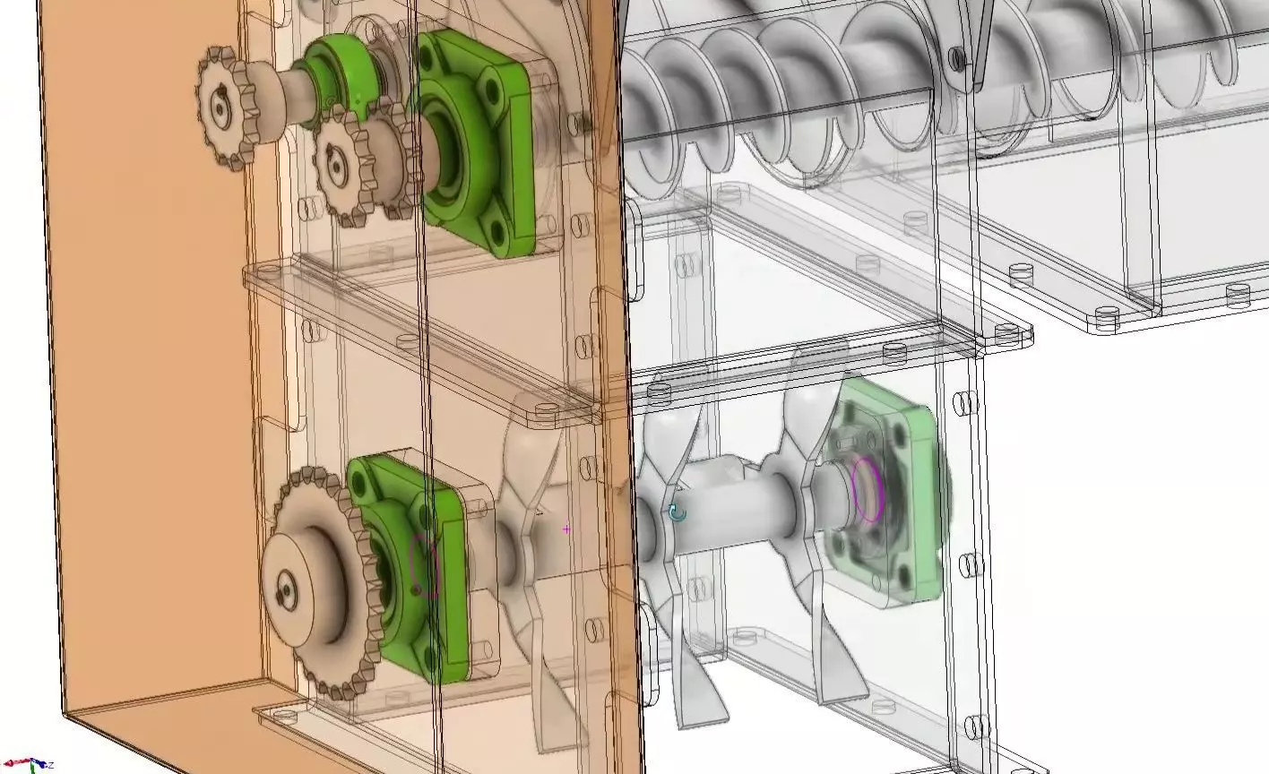 Twin Screw Conveyor - Efficient Material Mixing System 3D model_6