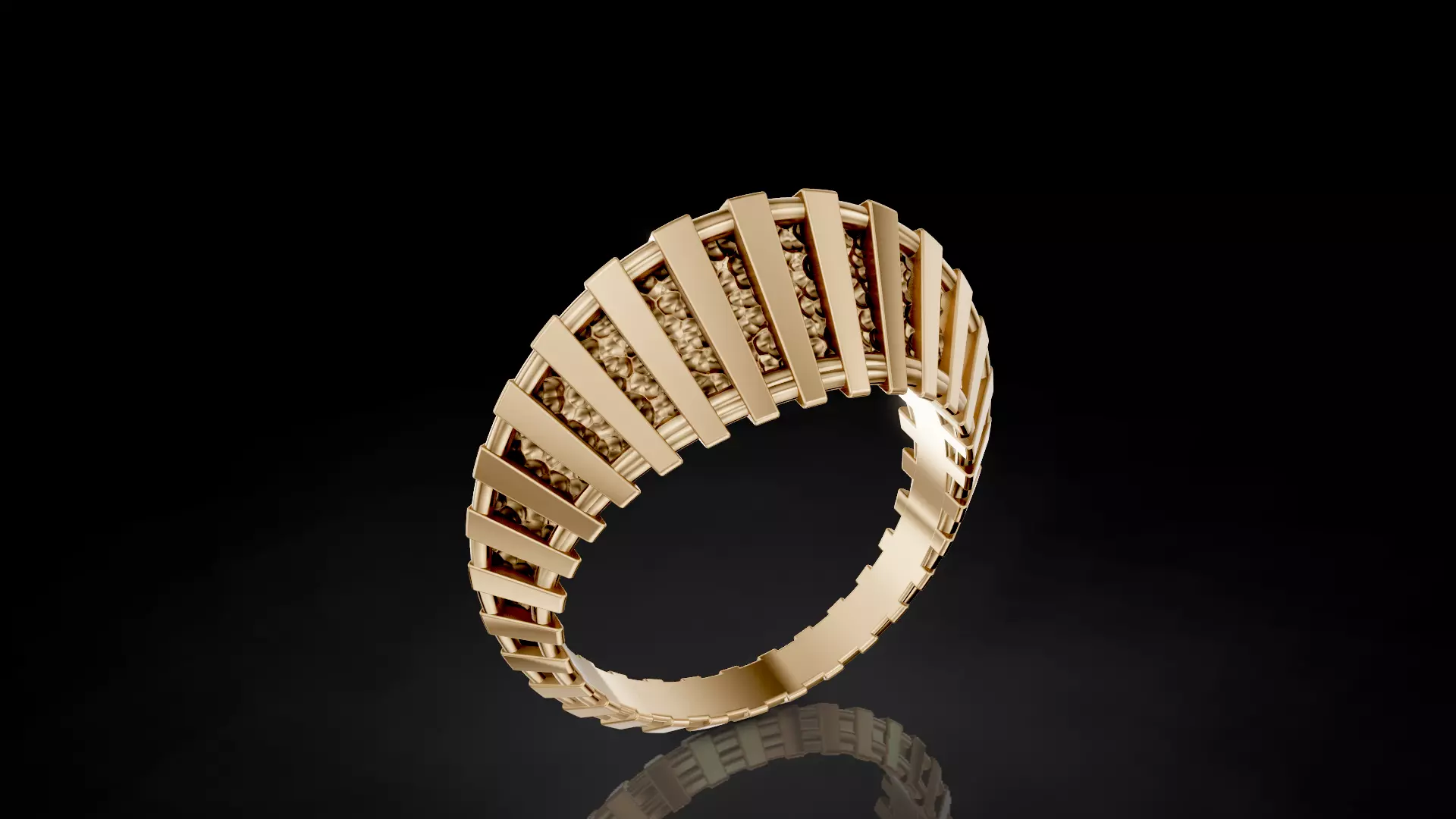 luxury iconic engagement unique ring 3D print model
