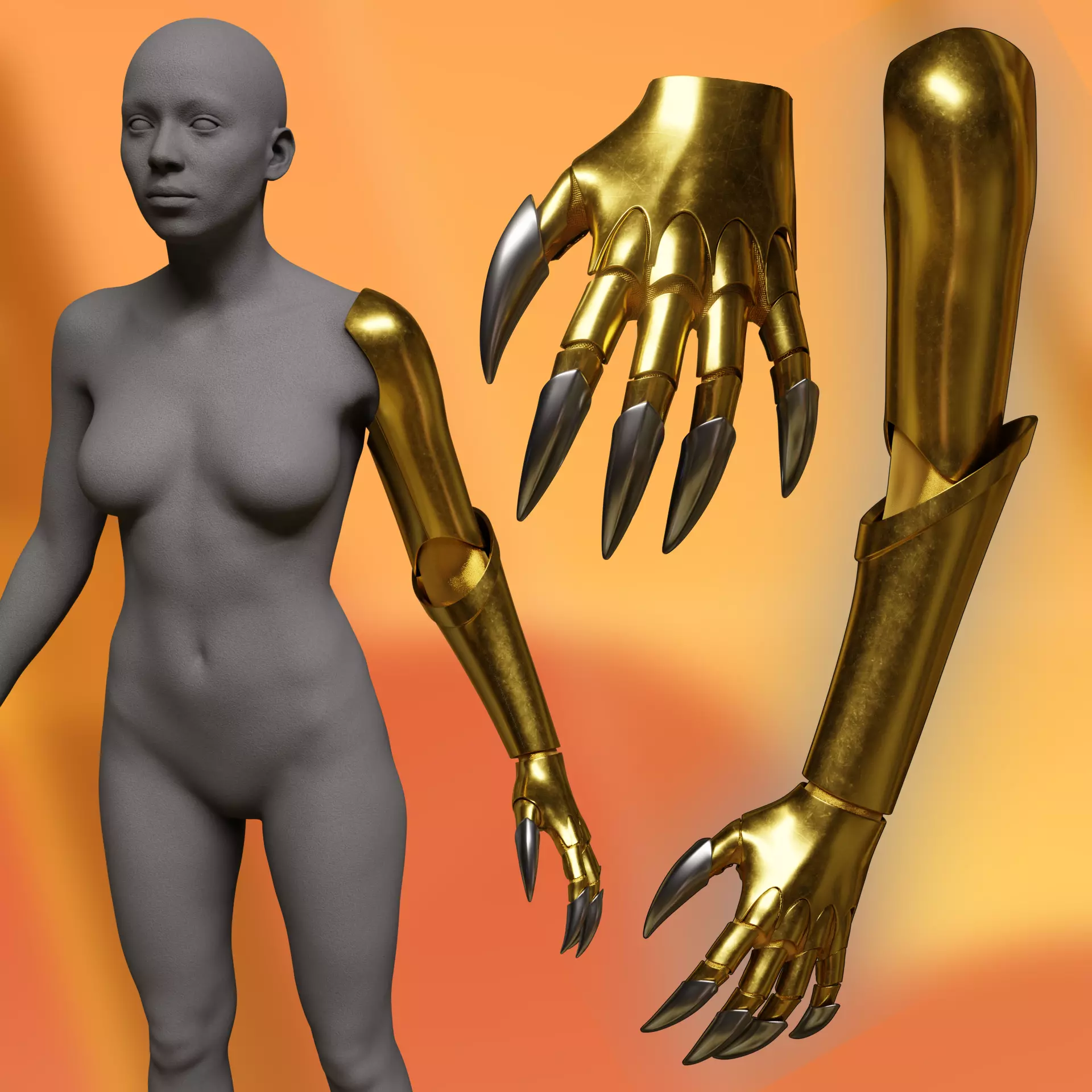 Lute armor arm hazbin hotel season 2 3D print model_0