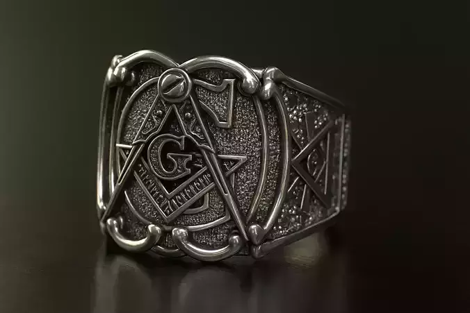 Ring compass masonic