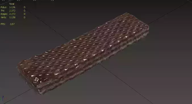 Wafer M02 Low-poly 3D model 3