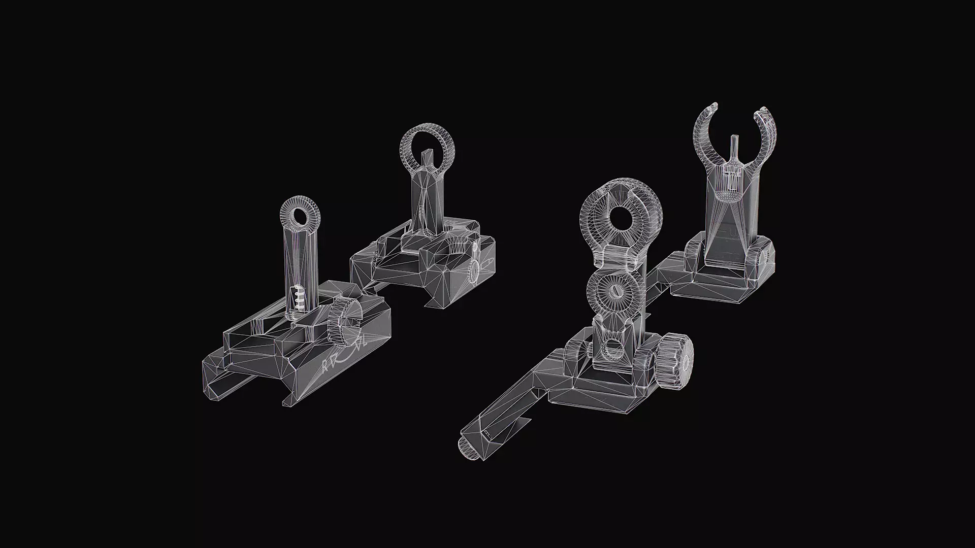 HK Iron sights Low-poly 3D model_14