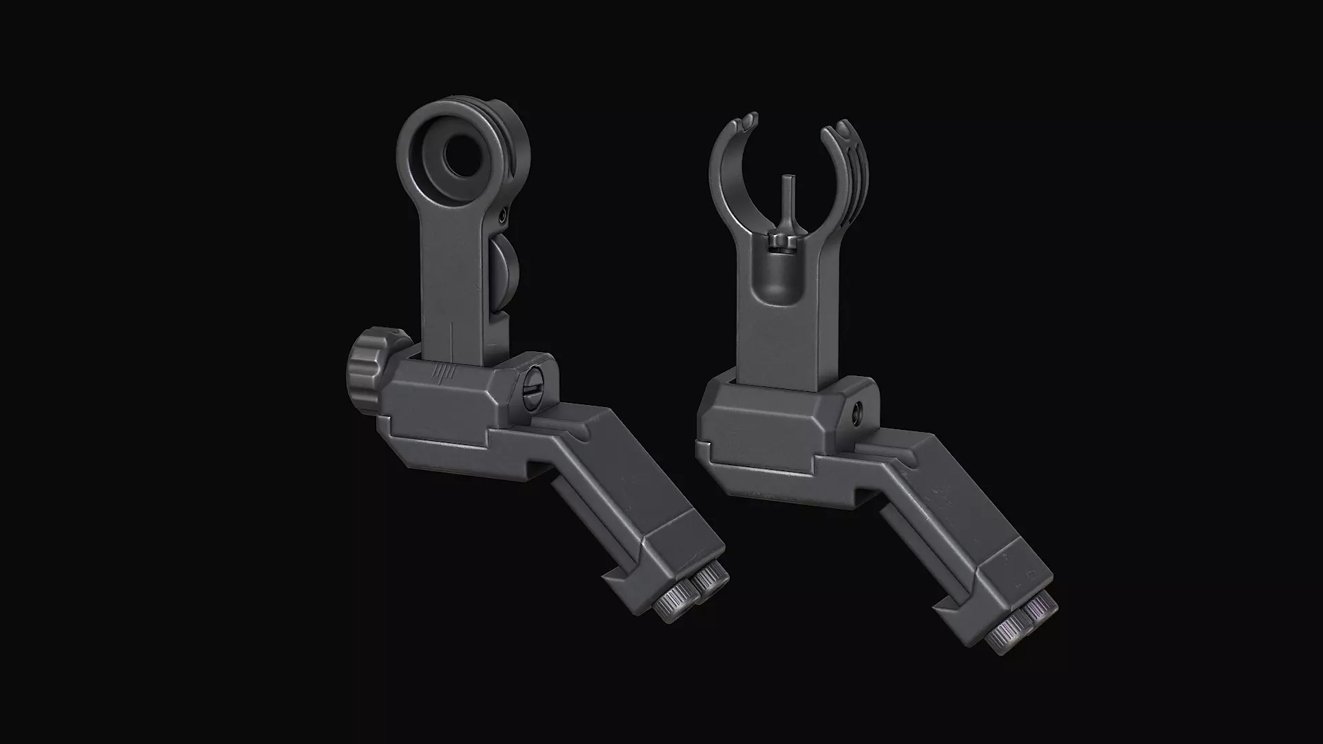 HK Iron sights Low-poly 3D model_3