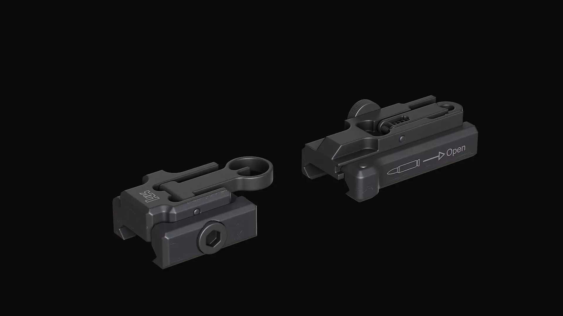 HK Iron sights Low-poly 3D model_11