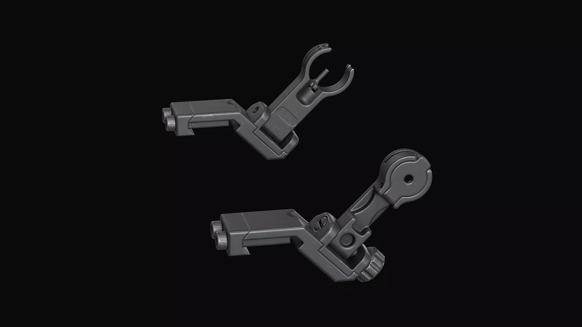 HK Iron sights Low-poly 3D model_5