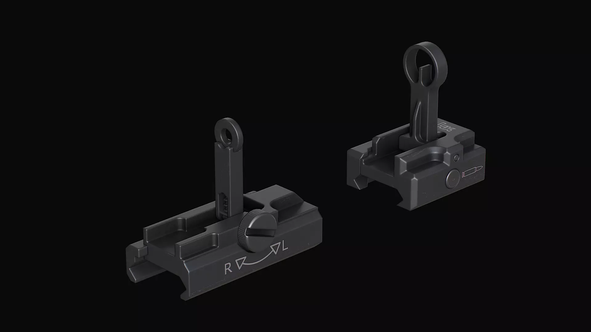 HK Iron sights Low-poly 3D model_8