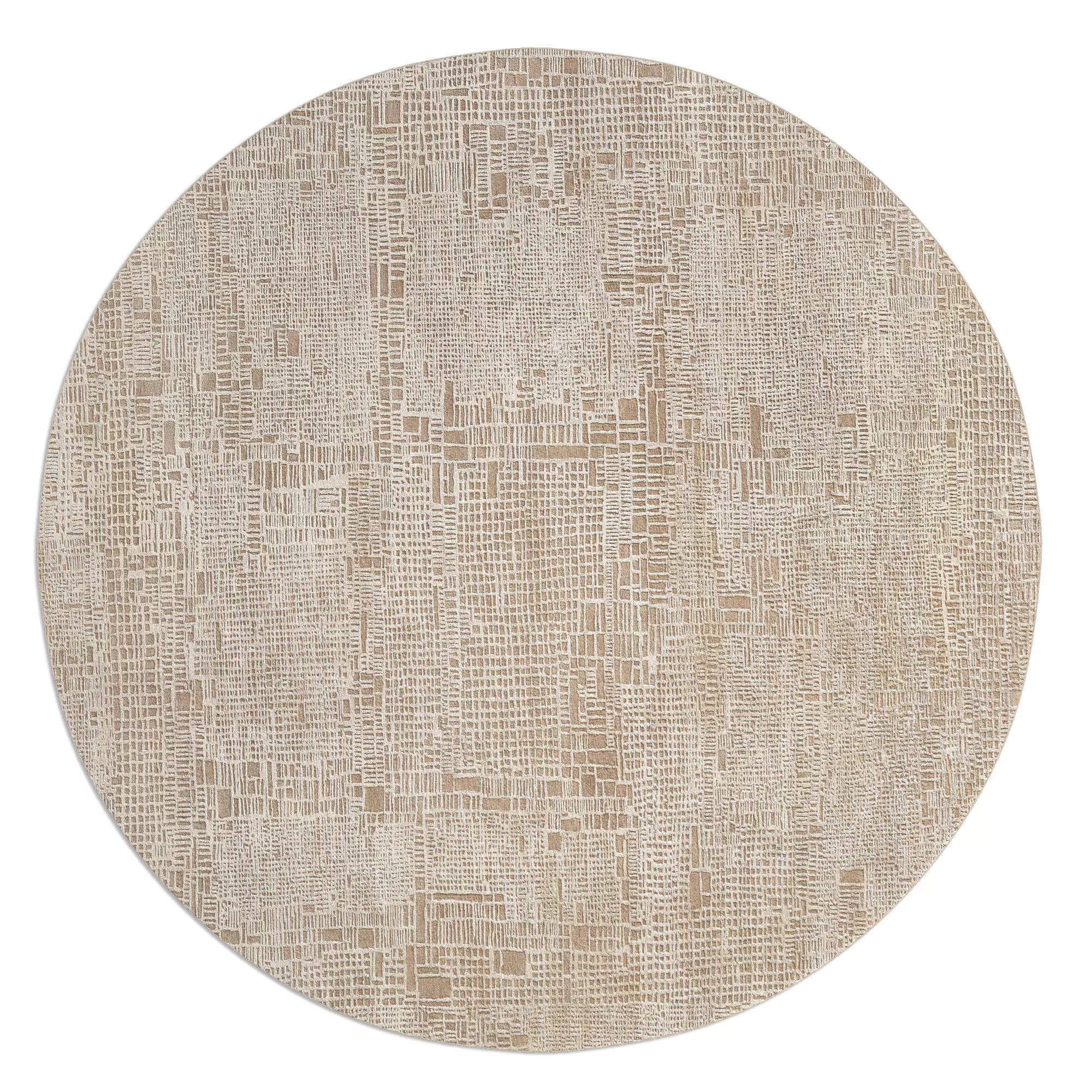 Carto Rug Wheat round 3D model_3