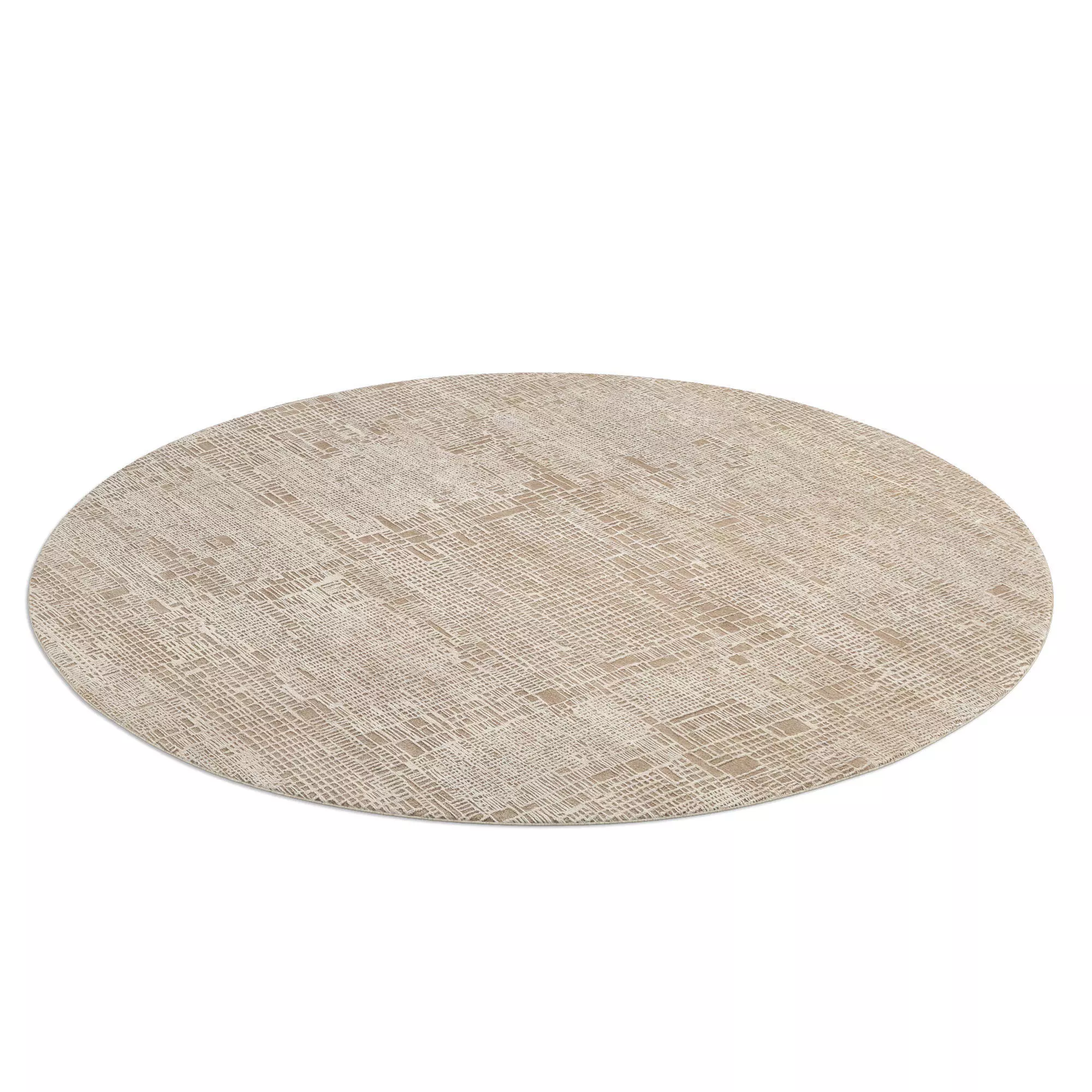 Carto Rug Wheat round 3D model_1